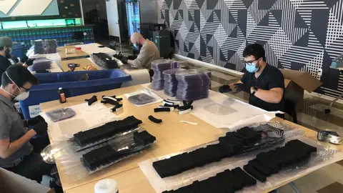 Submitted photo MHub's volunteer engineers are making PPE for frontline workers