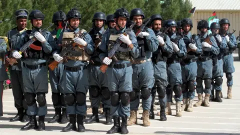 EPA Afghan troops in training, April 2021