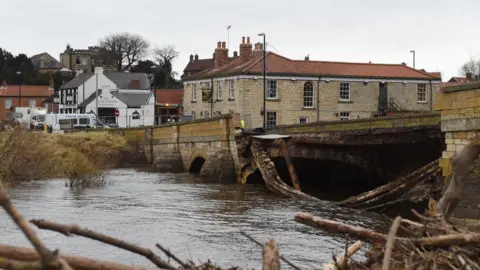 Joe Giddens/PA Bridge over River Wharfe at Tadcaster in North Yorkshire