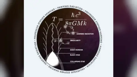 Stephen Hawking Foundation/Glazier Design  Prof Hawking radiation graphic