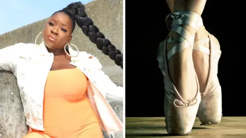 PrettyLittleThing/Getty Lioness and a pair of ballet shoes