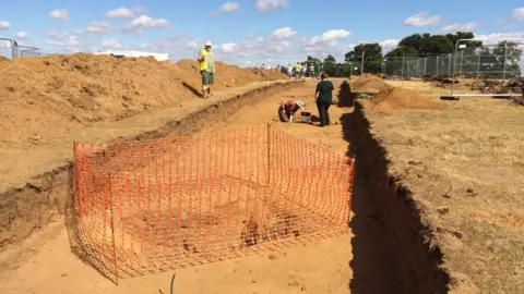 Archaeological dig in Ampthill