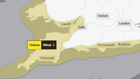 Met Office Weather warning map