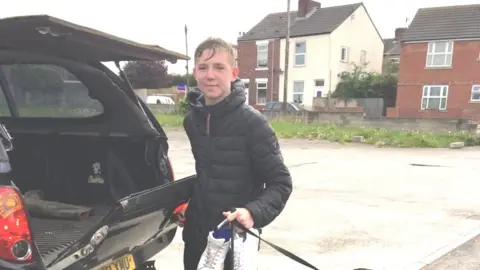 Trevor Dann Ryley moments after the rescue