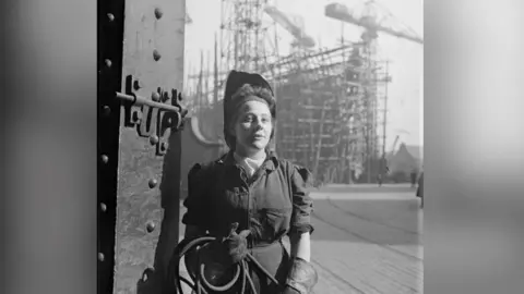 IWM DB 67 Unknown women worker at a Newcastle Shipyard