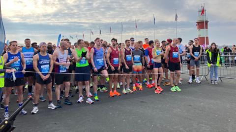 Runners at Plymouth half event