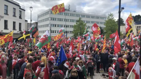 BBC Merthyr Tydfil march