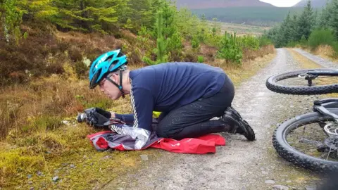 Greig Macdonald-Dawson Mr Genney photographing the lichen