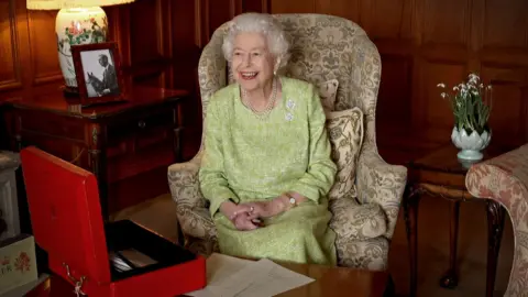 Getty Images The Queen, pictured on her Platinum Jubilee