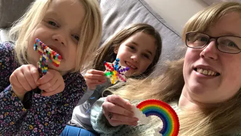Claire Yaxley Claire Yaxley and daughters Pearl, eight, and four-year-old Tallulah