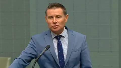 AUSTRALIAN PARLIAMENT Government MP Andrew Laming speaking in parliament