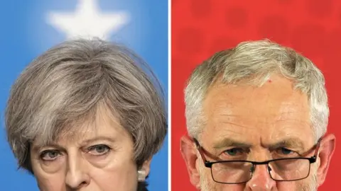 Getty Images/AFP Do the two parties' leaders give us hints about where they think the polls currently stand?