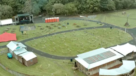 Amerlia Films An aerial view of the outdoor concert held by Stendhal Festival