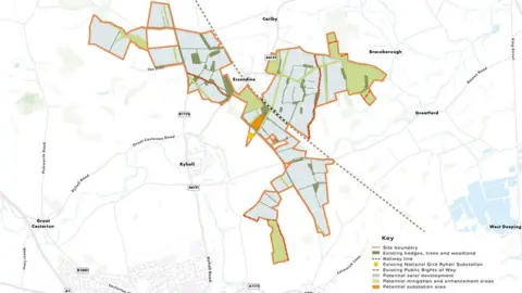 Mallard Pass Solar Farm Map of site