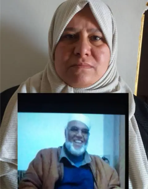 Hanan Abu-Kleish Hanan Abu-Kleish with photograph of one of her missing uncles