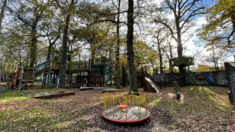The outdoor area at the playground