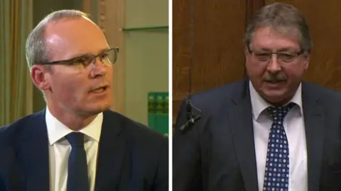 BBC Sammy Wilson and simon coveney montage