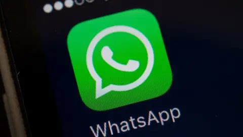 AFP A screen shot of the popular WhatsApp smart phone application