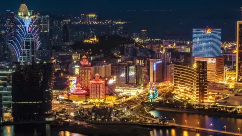 Getty Images Macau at night.