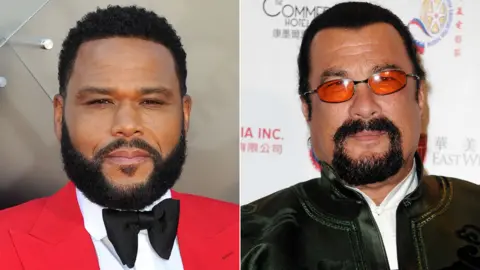 Getty Images Anthony Anderson and Steven Seagal