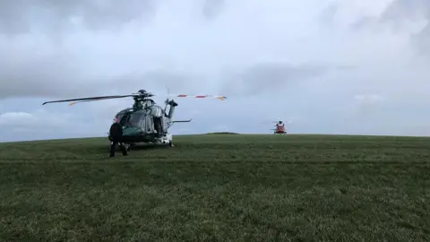 Bude Coastguard Rescue Team  Rescue helicopter