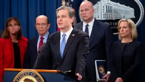 AFP FBI Director Christopher Wray speaks at a news conference