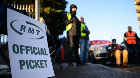 Getty Images RMT picket line