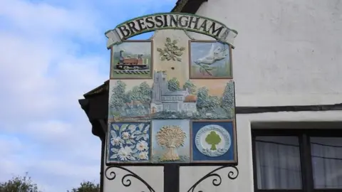 Geograph/Adrian S Pye Bressingham village sign