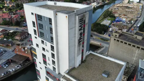 An aerial image of The Mill development in Ipswich