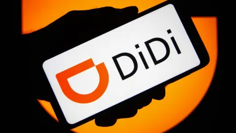 Getty Images Didi logo on smartphone.