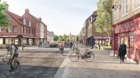 Selby District Council Artist impression of the new village