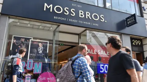 Getty Images Moss Bros shop front