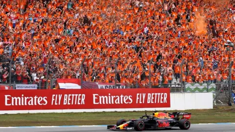 Getty Images Max Verstappen fans at the German Grand Prix of 2019