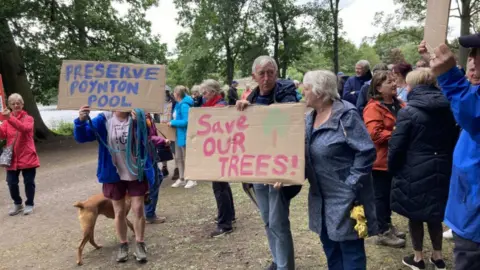 Poynton Pool protests