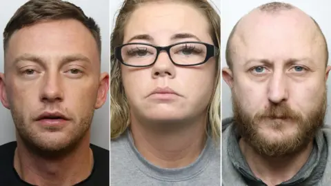 West Yorkshire Police Stephen Rayner, Cherie-Anne Rayner and Steven Gibson (l-r)