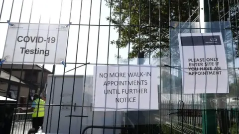 PA Media Coronavirus testing centre, Ilford