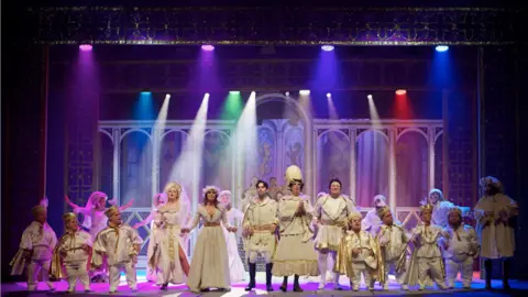 Millenium Forum The cast of Snow White and the Seven Dwarfs at the Millennium Forum in December 2019.