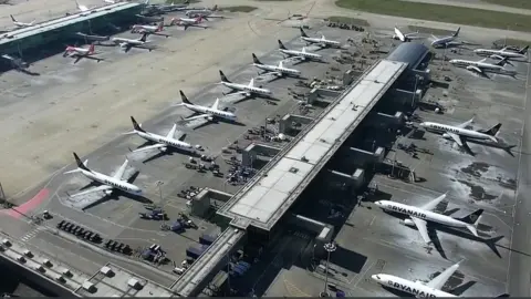 Stansted Airport Grounded planes