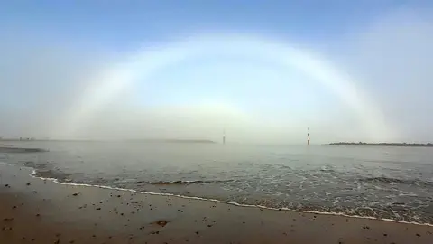 BBC Weather Watchers/Horatio Fogbow at Sea Palling in Norfolk