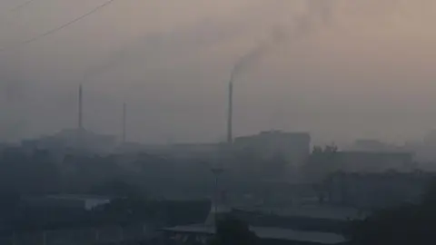 Getty Images Air polluted urban skyline