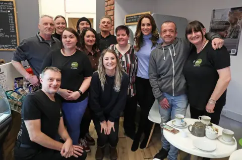 PA Media Kate visits Social Bite in Aberdeen