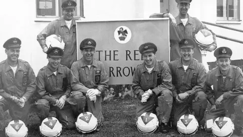 Crown Copyright The original Red Arrows team