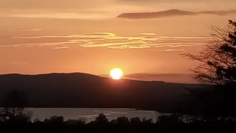 A recent sunset over the river Foyle