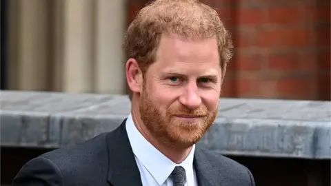 EPA Prince Harry, Duke of Sussex departs the High Court in London, Britain, 30 March 2023.