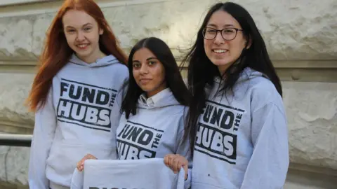 Mind Elsa and friends campaigning for funding for mental health hubs