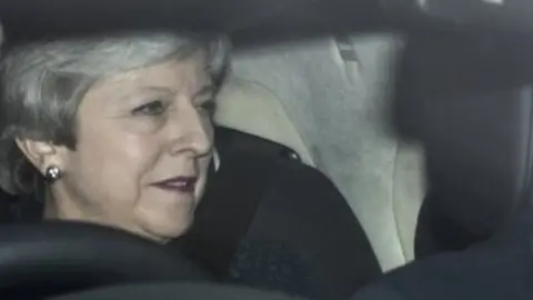 Getty Images Theresa May arriving at Parliament