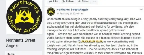 Facebook A Facbook post from Northants Street Angels.