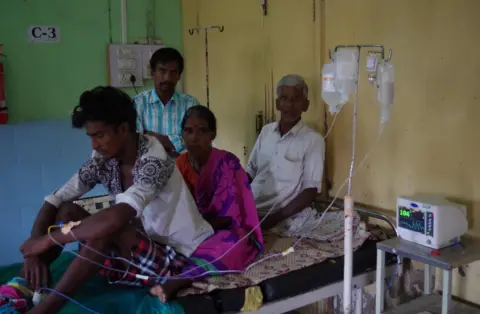 Jaideep Hardikar A farmer who fell ill from suspected pesticide poisoning