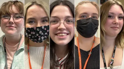 BBC Megan, Seren, Caitlyn, Cheyanne and Angharad