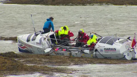BBC Rowing vessel at Ardglass